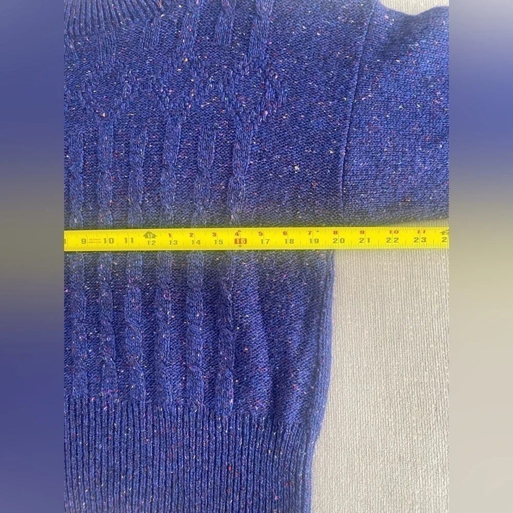 Blue Cable knit Y2K Sweater M Preppy Vintage 90’s Grandma - Picture 10 of 15
